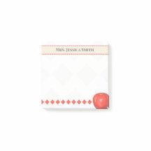 Benutzerdefinierte Lehrernamens-Apple-Post-it-Noti