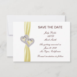 Benutzerdefinierte Lemon Herz-Save the Date-Karte Einladung
