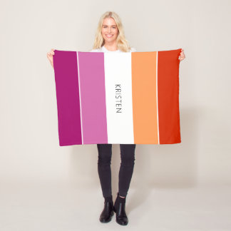Benutzerdefinierte Lesben-Flag-Farben Streifen mit Fleecedecke