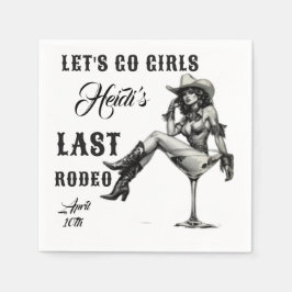 Benutzerdefinierte Let's Go Rodeo für Junggesellin Serviette
