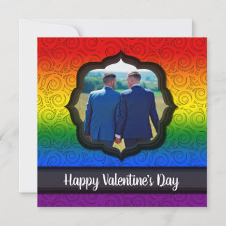 Benutzerdefinierte LGBTQ Gay Valentine's Day Card  Karte