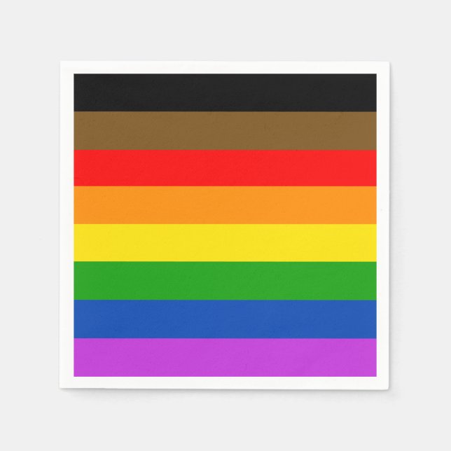 Benutzerdefinierte LGBTQ-Stolz-Benutzer mit farbfr Serviette (Vorderseite)