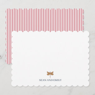 Benutzerdefinierte Libellen-Hochzeitsstationery Dankeskarte
