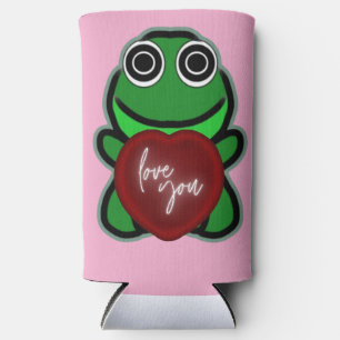Benutzerdefinierte Liebe dich Kawaii Frosch Herz G Selters Dosenkühler