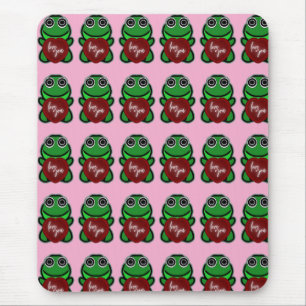 Benutzerdefinierte Liebe, du süßer Frosch-Herz-Ges Mousepad