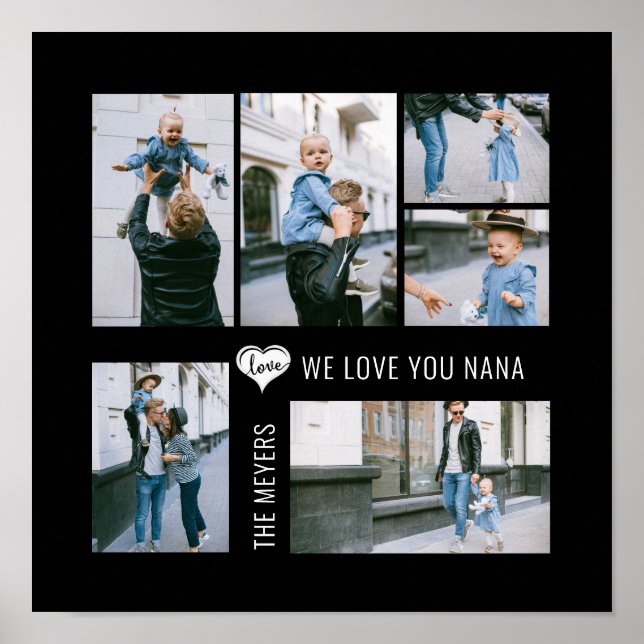 Benutzerdefinierte Liebe für FotoCollage Poster (Vorne)
