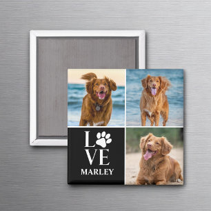 Benutzerdefinierte Liebes-Hundeliebhaber-Name-Foto Magnet