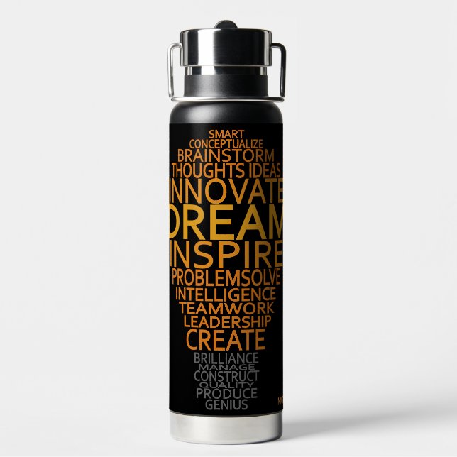 Benutzerdefinierte Lightbulle für Inspiration Trinkflasche (Hinten)