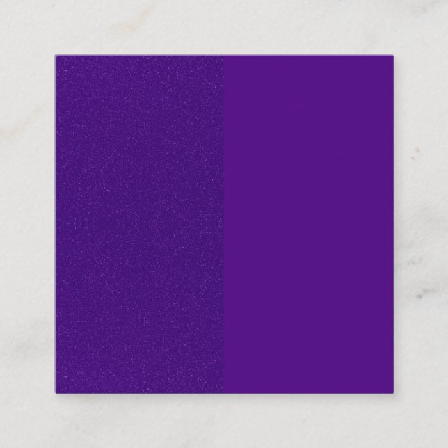 Benutzerdefinierte Lila Glitzer Strip Square Busin Quadratische Visitenkarte (Vorderseite)
