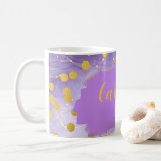 Benutzerdefinierte Lila Marmorflora Kaffeetasse