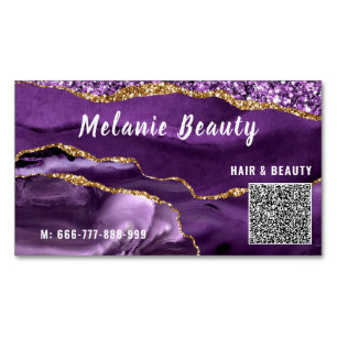 Benutzerdefinierte Lila QR-Code-Magnetkarte Magnetische Visitenkarte