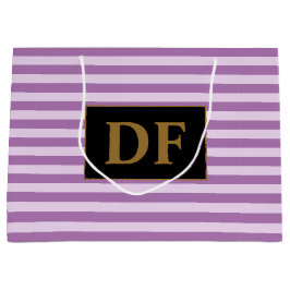 Benutzerdefinierte Lila Streifen Große Geschenktüte