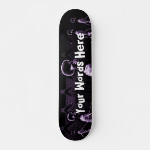 Benutzerdefinierte Lila X-Ray Skelette Mitternacht Skateboard