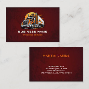 Benutzerdefinierte LKW-Service-Transportlogistik-B Visitenkarte