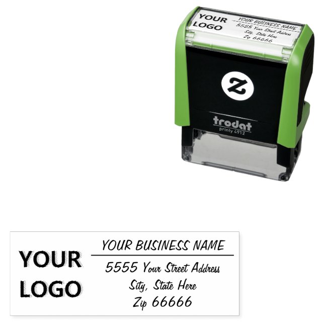 Benutzerdefinierte Logo-Adresse Name Ihre Schrifta Permastempel (Beispiel)
