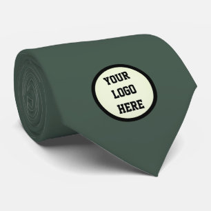 Benutzerdefinierte Logo Firma Sage Green Geschäft Krawatte