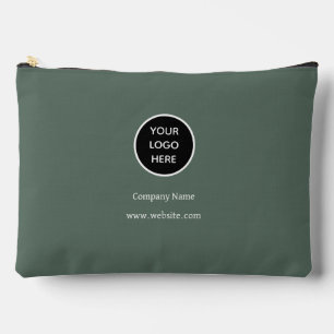 Benutzerdefinierte Logo Firma Sage Green Geschäft Zubehörtasche