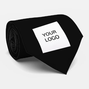 Benutzerdefinierte Logo Firma Schwarz Geschäft Kor Krawatte
