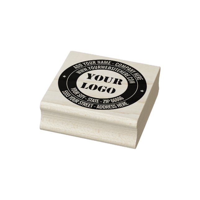 Benutzerdefinierte Logo-Info-Adresse Runde Briefma Gummistempel (Stempel)
