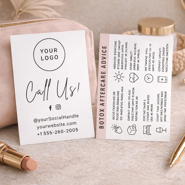 Benutzerdefinierte Logo-Injection-Karte nach der P (Custom Logo Injection Aftercare Instruction Card)