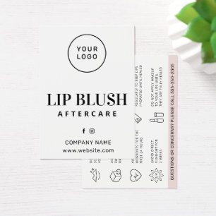 Benutzerdefinierte Logo-Lippenkarte Blush Aftercar