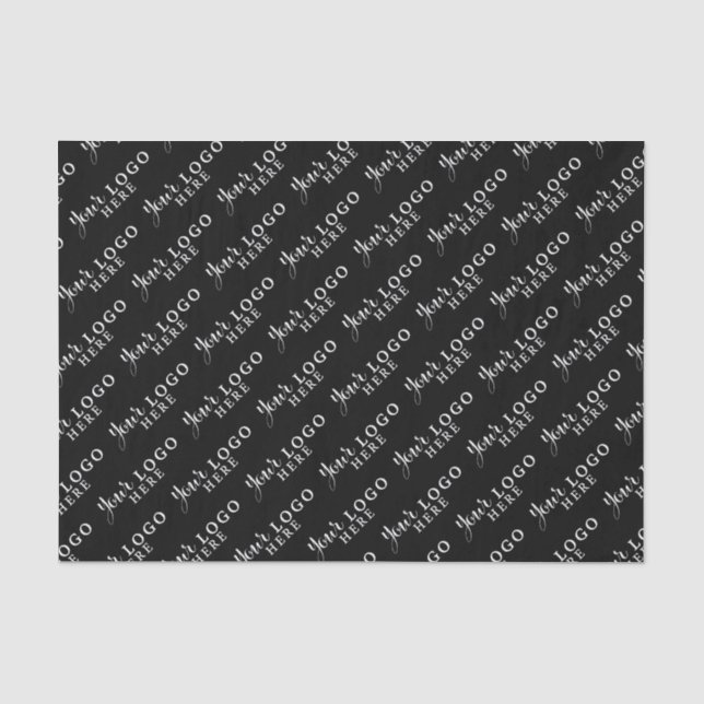 Benutzerdefinierte Logo-Markenverpackung schwarz Seidenpapier (Vorderseite)