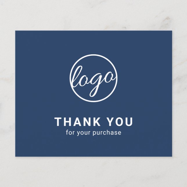 Benutzerdefinierte Logo Navy Blau Budget Danke Kar (Vorderseite)