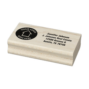 Benutzerdefinierte Logo-Rücksendeadresse von Real  Gummistempel