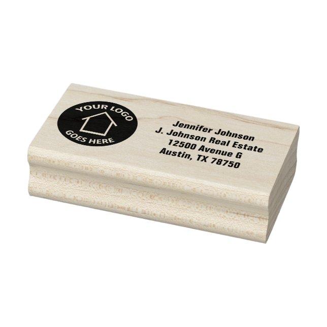 Benutzerdefinierte Logo-Rücksendeadresse von Real  Gummistempel (Stempel)