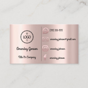Benutzerdefinierte Logo-Social-Media-Gold-QR-Code- Visitenkarte