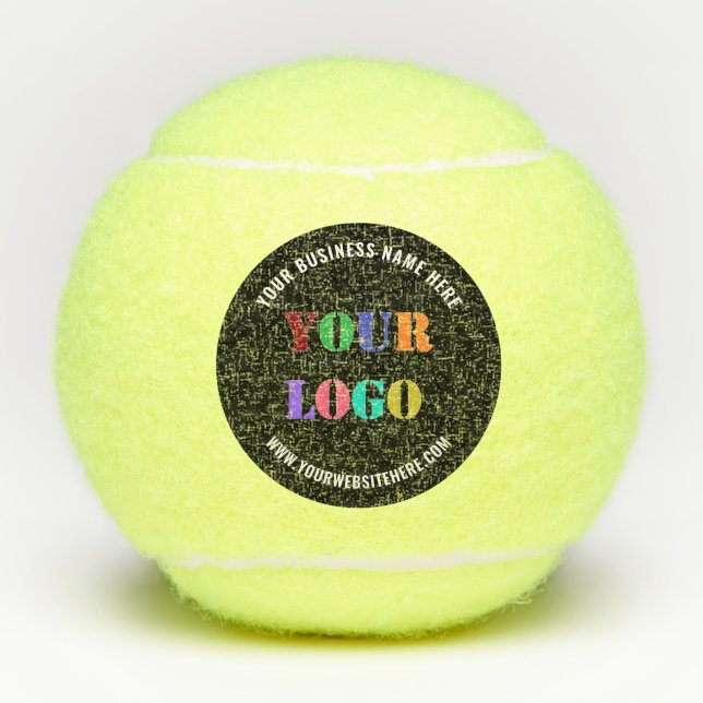 Benutzerdefinierte Logo Text Tennis Balls Vorlage  Tennisbälle (Vorderseite)