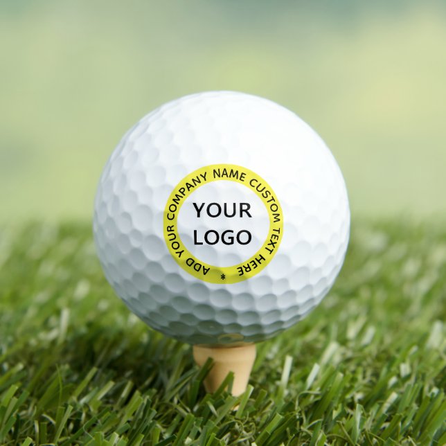 Benutzerdefinierte Logo- und Text-Briefmarke - Gol Golfball (Insitu T-Shirt)