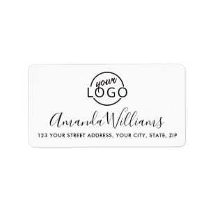 Benutzerdefinierte Logo-Vorlage weibliche Rücksend Adressaufkleber