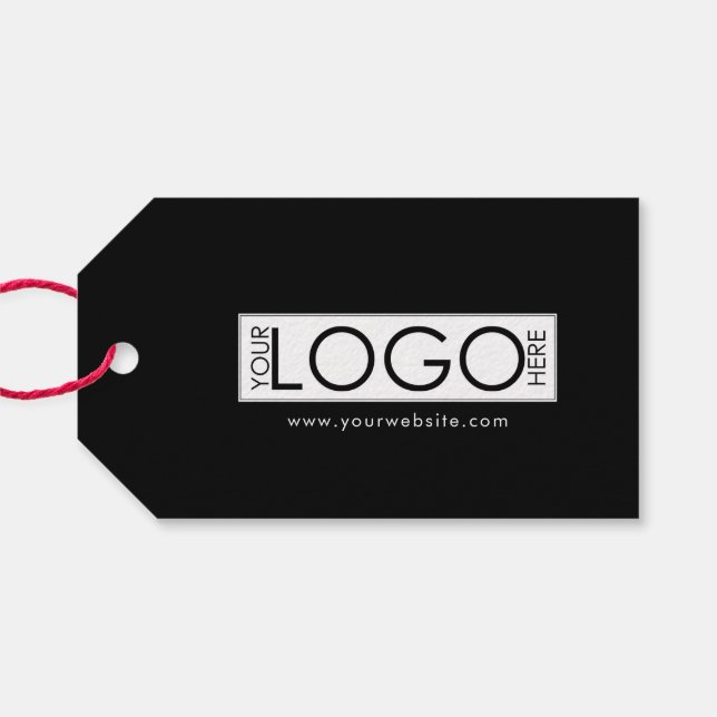 Benutzerdefinierte Logo-Website-Bekleidungsmarken  Geschenkanhänger (Rückseite Horizontal)