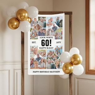Benutzerdefinierte "Look Who's 60" Happy Birthday  Banner