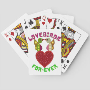 Benutzerdefinierte Lovebirds Herz Geschenk Klassis Spielkarten
