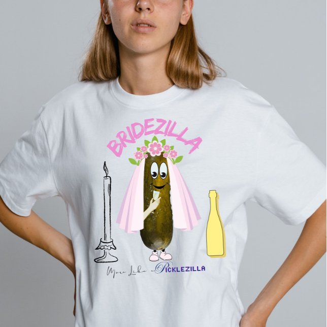 Benutzerdefinierte lustige eingelegte Bridezilla-J T-Shirt (Von Creator hochgeladen)