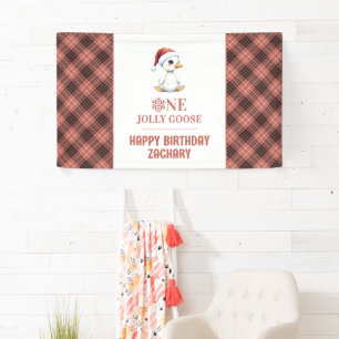 Benutzerdefinierte lustige Gans Dezember Erster Ge Banner