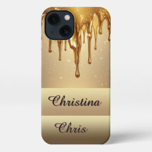 Benutzerdefinierte Luxus Glitter Gold Elegante Äst iPhone Hülle