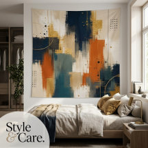 Benutzerdefinierte Luxus-Gold-Navy-Abstrakte Moder
