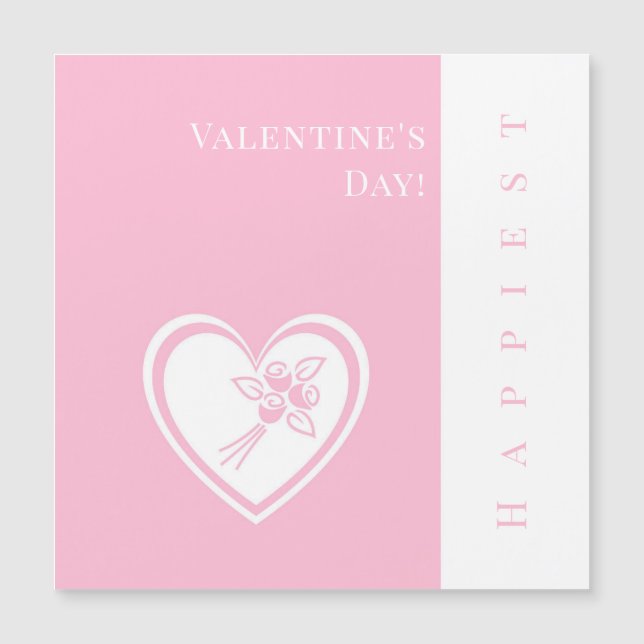 Benutzerdefinierte Magnetkarte zum Valentinstag (Vorderseite)