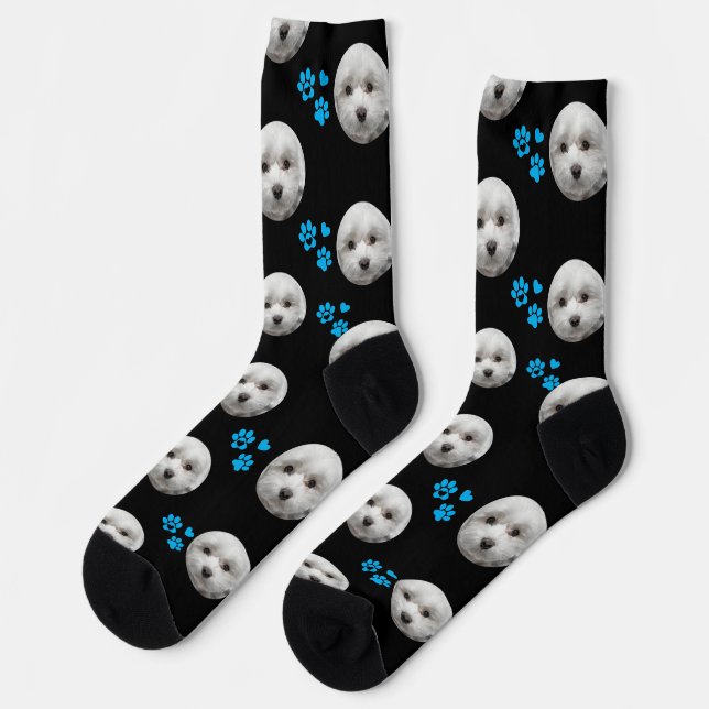 Benutzerdefinierte malteser Socken — Personalisier (Linkes Detail)