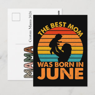 Benutzerdefinierte Mama 2026 Falsche Babyfüße Ande Postkarte