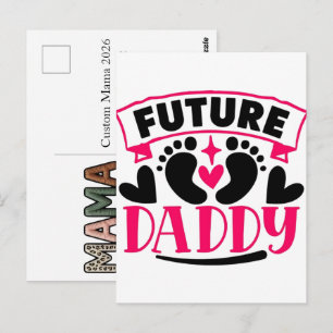 Benutzerdefinierte Mama 2026 Falsche Babyfüße Ande Postkarte
