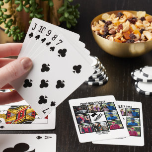 Benutzerdefinierte Mama der Abschluss-FotoCollage Spielkarten