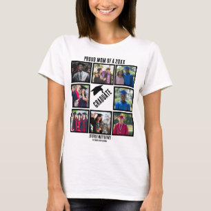 Benutzerdefinierte Mama der Abschluss-FotoCollage T-Shirt