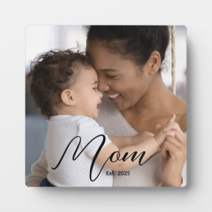 Benutzerdefinierte Mama Etablierte Moderne Schrift Fotoplatte