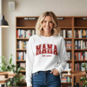 Benutzerdefinierte Mama Gegründetes Jahr Personali Sweatshirt