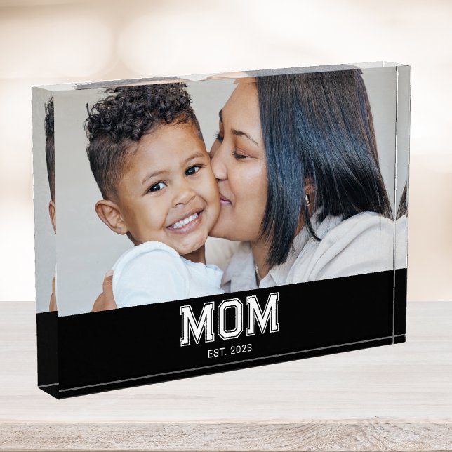 Benutzerdefinierte Mama hat Modern Bold Etabliert Fotoblock (Von Creator hochgeladen)