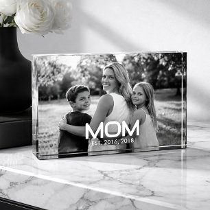 Benutzerdefinierte Mama hat Modern Bold Etabliert Fotoblock
